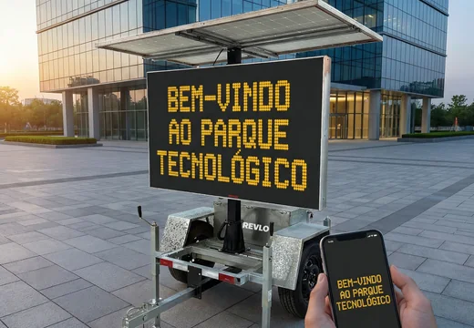 Painel de Mensagem Variável Móvel — Acesso a parque