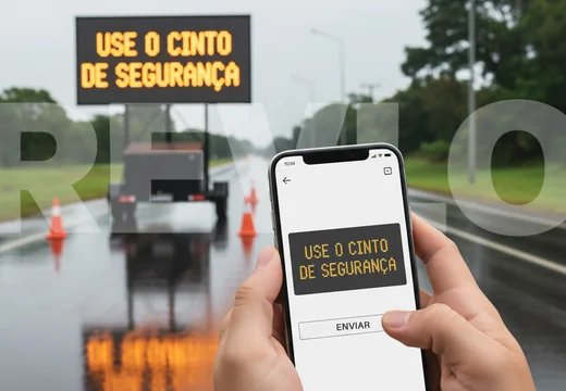 Painel de Mensagem Variável Móvel — Programação por aplicativo